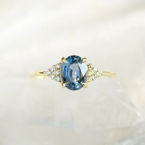 Blue sapphire and diamond engagement ring STEFANIE Image