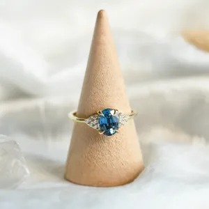 Blue sapphire and diamond engagement ring STEFANIE Thumbnail