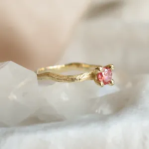 Pink lab grown diamond twig engagement ring ROWIK Thumbnail
