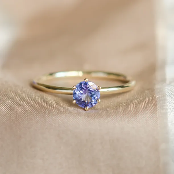 Tanzanite minimalist engagement ring TANJA Image