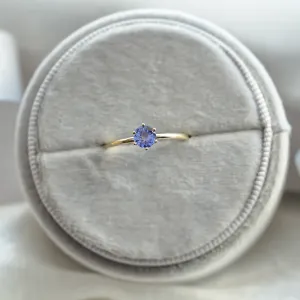 Tanzanite minimalist engagement ring TANJA Thumbnail