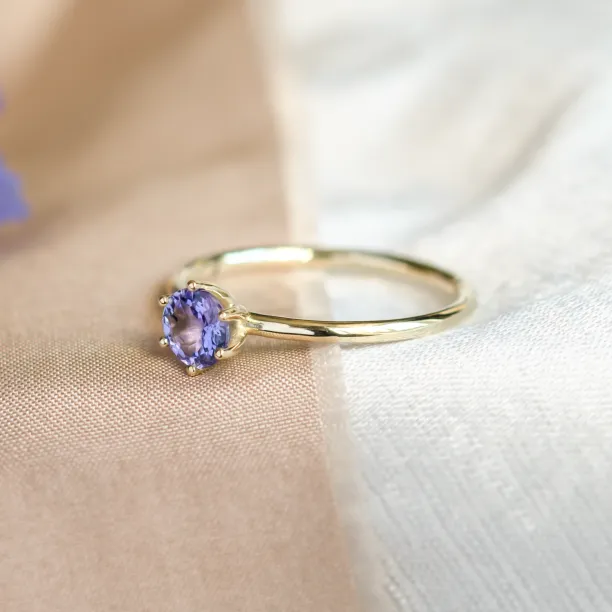 Tanzanite minimalist engagement ring TANJA Image