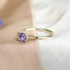 Tanzanite minimalist engagement ring TANJA Thumbnail