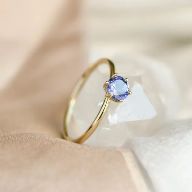 Tanzanite minimalist engagement ring TANJA Image