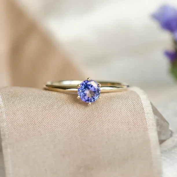 Tanzanite minimalist engagement ring TANJA Image