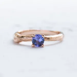 Tanzanite gold tree branch ring DREMIS
