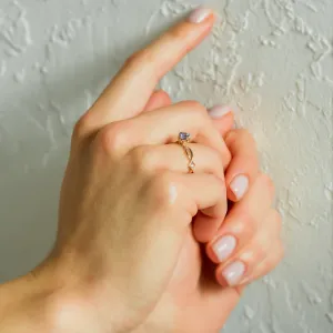 Tanzanite gold ring QUEENA Thumbnail