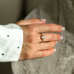 Lab grown diamond and natural diamond gold ring SYDNEY Thumbnail