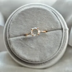 Lab grown diamond and natural diamond gold ring SYDNEY Thumbnail