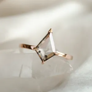 Unique lab-grown salt and pepper diamond engagement ring CASEY Thumbnail