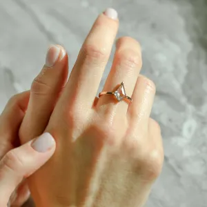 Unique lab-grown salt and pepper diamond engagement ring CASEY Thumbnail