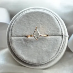 Unique lab-grown salt and pepper diamond engagement ring CASEY Thumbnail