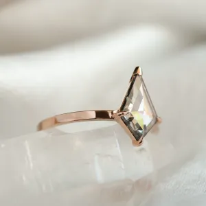 Unique lab-grown salt and pepper diamond engagement ring CASEY Thumbnail