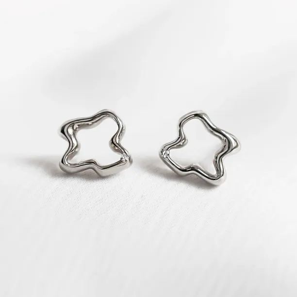 Irregular unique diamond earrings CLAUDINE Image