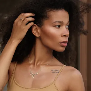 Minimalist gold earrings waves MIGNON Thumbnail