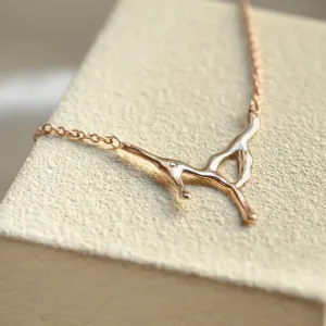 Dripping liquid necklace with diamond MADELEINE Thumbnail