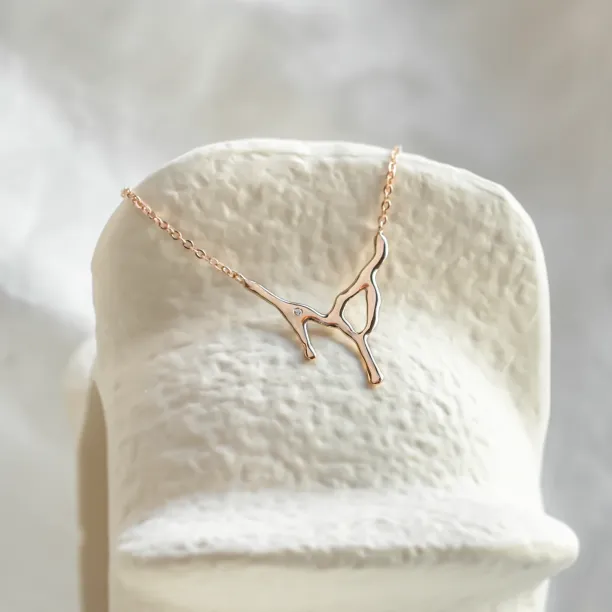 Dripping liquid necklace with diamond MADELEINE Image