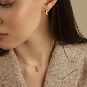 Minimalist gold diamond earrings CHANTAL Thumbnail