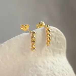 Minimalist gold diamond earrings CHANTAL Thumbnail