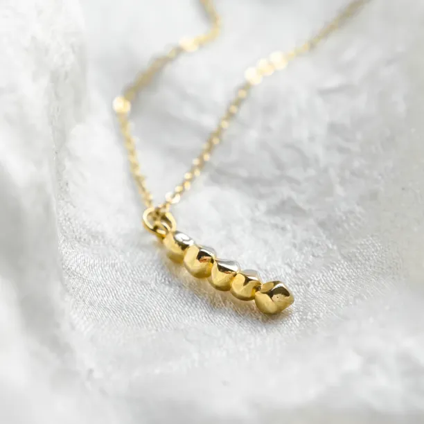 Minimalist gold necklace with diamond CORINNE Image