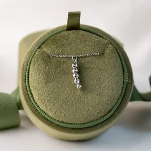 Minimalist gold necklace with diamond CORINNE Thumbnail