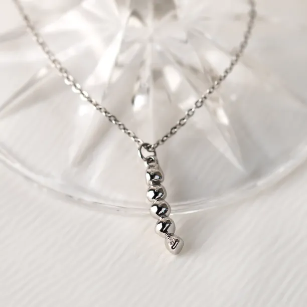 Minimalist gold necklace with diamond CORINNE Image