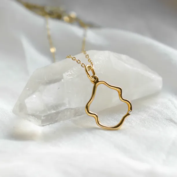 Minimalist diamond necklace DOMINIQUE Image