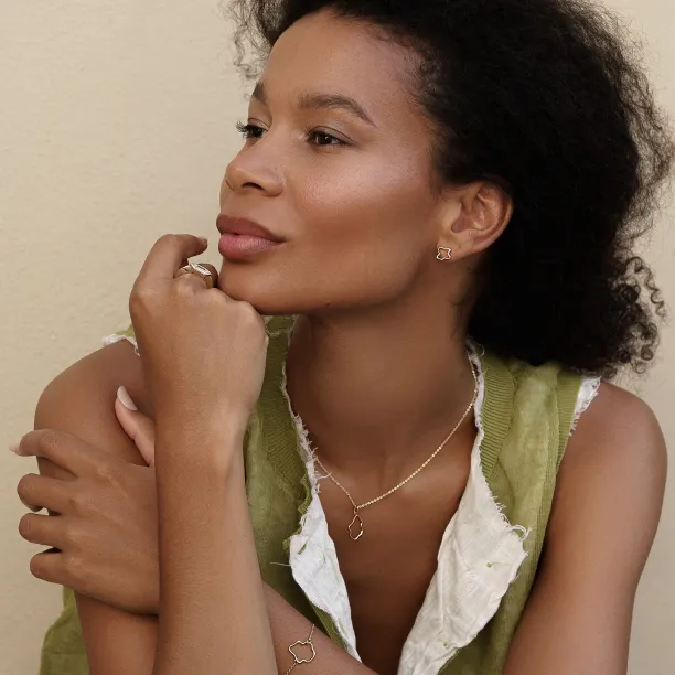 Minimalist diamond necklace DOMINIQUE Image