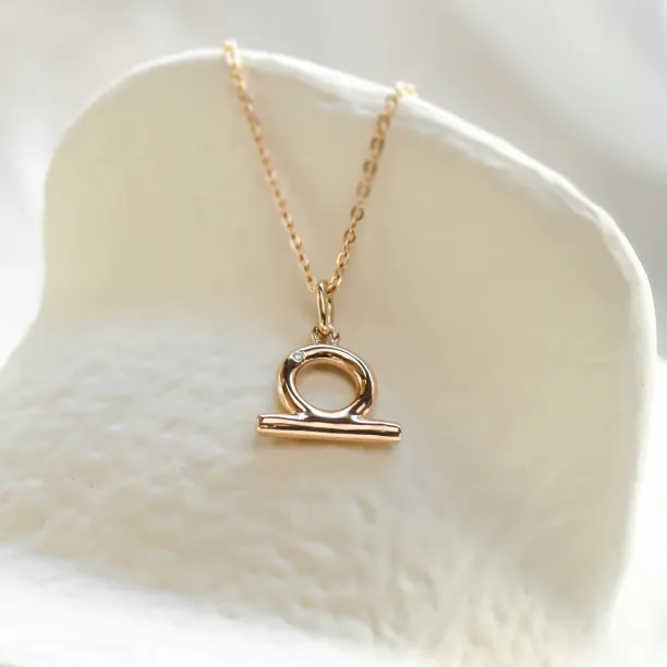 Zodiac sing diamond necklace LIBRA Image