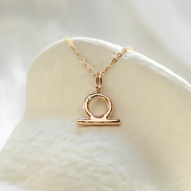 Zodiac sing diamond necklace LIBRA Image