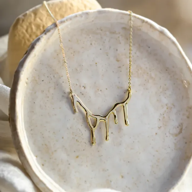 Unique gold diamond necklace FRANCOISE Image