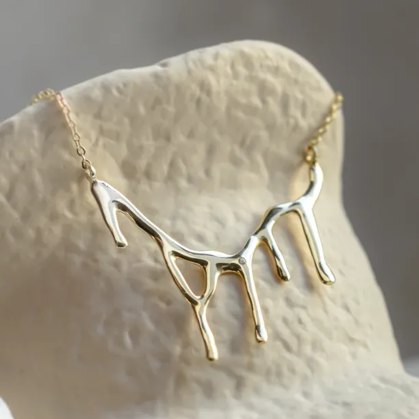 Unique gold diamond necklace FRANCOISE Image