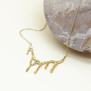 Unique gold diamond necklace FRANCOISE Thumbnail