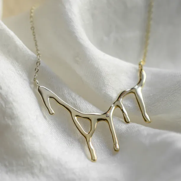 Unique gold diamond necklace FRANCOISE Image