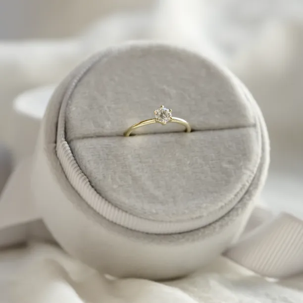 Minimalist moissanite engagement ring AMARA Image