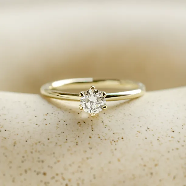 Minimalist moissanite engagement ring AMARA Image