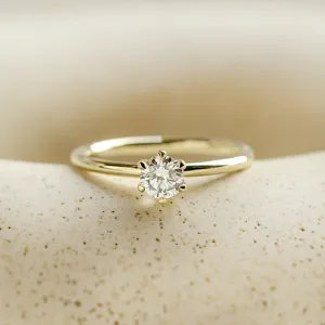 Minimalist moissanite engagement ring AMARA