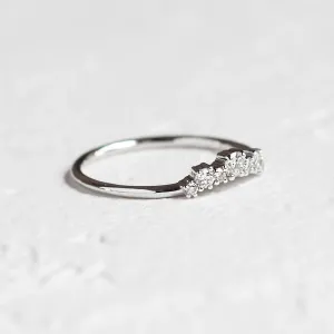 Curved diamond ring KALIA Thumbnail