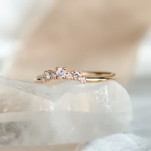 Curved diamond ring KALIA Thumbnail