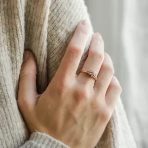 Curved diamond ring KALIA Thumbnail