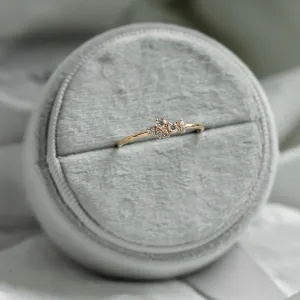 Gold cluster ring with diamonds VENICE Thumbnail
