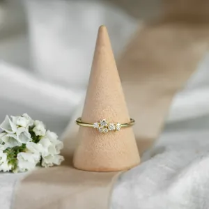 Gold cluster ring with diamonds VENICE Thumbnail