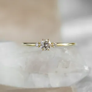 Gold engagement ring with diamonds ALICIA Thumbnail