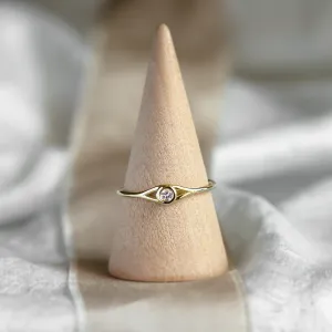 Gold diamond engagement ring INEZ Thumbnail