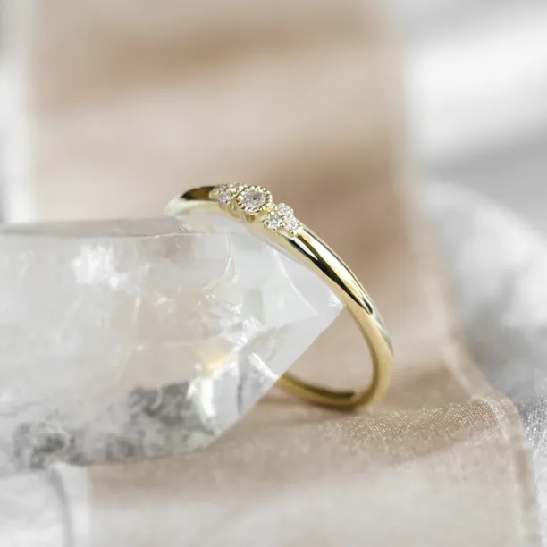 Gold diamond engagement ring GWEN Image