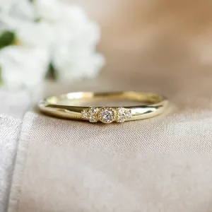 Gold diamond engagement ring GWEN