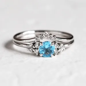 Minimalist curved diamond wedding ring UMA Thumbnail
