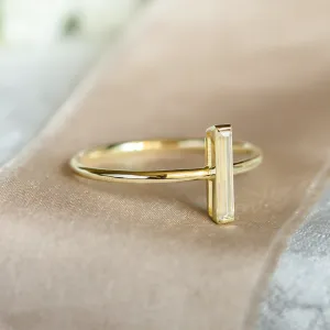 Minimalist moissanite ring PERCY Thumbnail