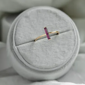 Minimalist amethyst ring NYX Thumbnail