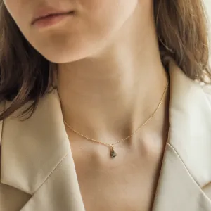 Pendant with salt and pepper and classic diamond TASH